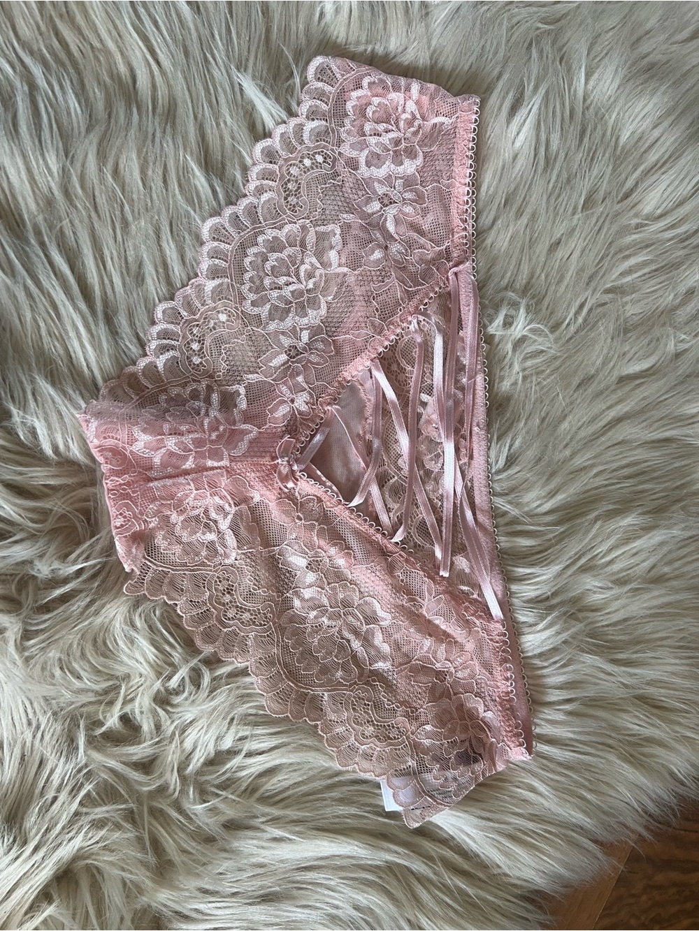 Adore Me Floral Lace Bikini Panty - Light Pink